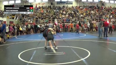 102 lbs Quarterfinal - Maci Neumeier, Arbiezen vs Airyana Lemons, Elgin Comets Youth Wrestling