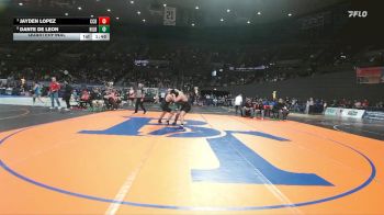 5A Boys 215 lbs Quarterfinal - Jayden Lopez, Crook County Boys vs Dante De Leon, Hillsboro Boys