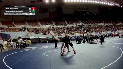 190-D4 Champ. Round 1 - Hollis Corbell, Morenci High School vs Alejandro Trujillo, Mountainside High School