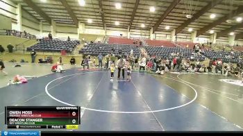 39 lbs Quarterfinal - Deacon Stanger, Roy Wrestling Club vs Owen Moss, Fremont Wrestling Club