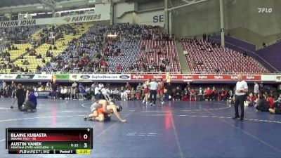 197 lbs Semis (4 Team) - Blaine Kubasta, Indiana Tech vs Austin Vanek, Montana State-Northern