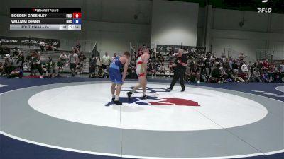 74 lbs Cons. Round 8 - Boeden Greenley, Bison Wrestling Club vs William Denny, Marist High School