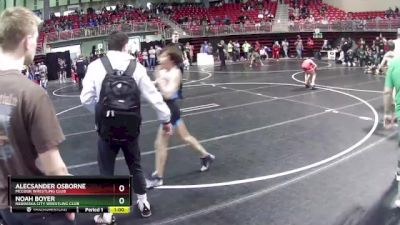 90 lbs Quarterfinal - Alecsander Osborne, McCook Wrestling Club vs Noah Boyer, Nebraska City Wrestling Club