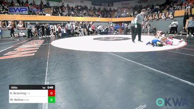 55 lbs Quarterfinal - Kingston Branning, F-5 Grappling vs Maxon Rollins, Noble Takedown Club