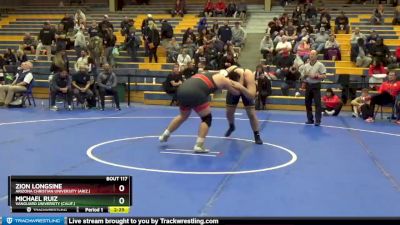 285 lbs Cons. Round 2 - Michael Ruiz, Vanguard University (Calif.) vs Zion Longsine, Arizona Christian University (Ariz.)