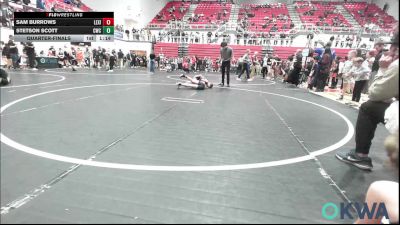 76 lbs Quarterfinal - Sam Burrows, Lexington Wrestling Club vs Stetson Scott, Cowboy Wrestling Club