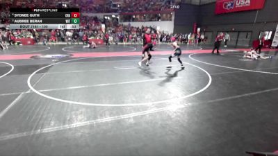 100 lbs Cons. Round 3 - Aubree Beran, Wittenberg-Birnamwood vs Sydnee Guth, Crandon