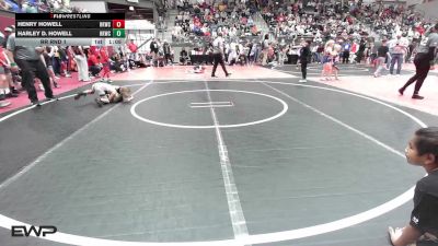 43 lbs Rr Rnd 1 - Henry Howell, Henryetta Knights Wrestling Club vs Harley D. Howell, Henryetta Knights Wrestling Club