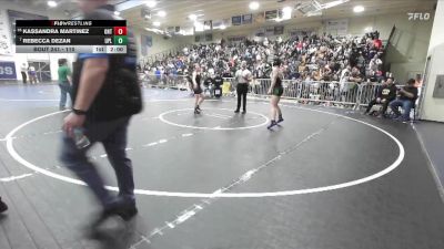 110 lbs Champ. Round 3 - Rebecca Dezan, Upland vs Kassandra Martinez, Ontario