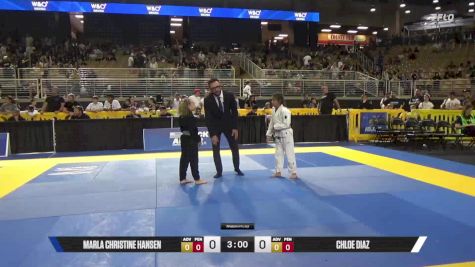 Chloe Diaz vs Marla Christine Hansen 2025 Pan Kids Jiu-Jitsu IBJJF Championship