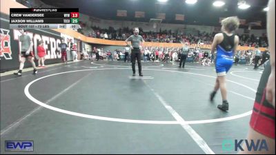 73 lbs Quarterfinal - August Milligan, Pauls Valley Panther Pinners vs Beau Myers, Bridge Creek Youth Wrestling