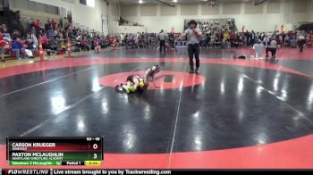 45 lbs Quarterfinal - Paxton McLaughlin, Heartland Wrestling Academy vs Carson Krueger, Wabasso