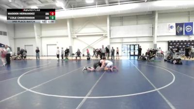 132 lbs 3rd Place Match - Madden Hernandez, Sublime Wrestling Academy vs Cole Christensen, Sanderson Wrestling Academy