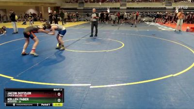 115 lbs Quarterfinals (8 Team) - Jacob Dotzler, LPGE/B Wolves vs Kellen Faber, Brainerd