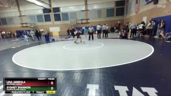 115lbs Cons. Round 5 - Lina Arreola, Hillsboro (Girls) vs Sydney Shannon, Vashon Island (Girls)