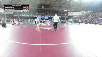 Boys 1B/2B 126 Champ. Round 2 - Jon Brooks, Columbia Burbank vs Rydell Myers, Goldendale