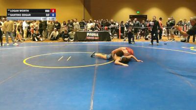 120 lbs Cons. Sub-quarters - Logan Worth, Broad Axe vs Santino Edgar, Elite