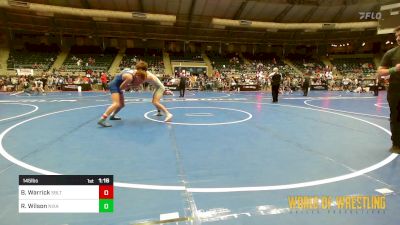 145 lbs Quarterfinal - Brody Warrick, Sebolt Wrestling Academy vs Reed Wilson, Nixa High School