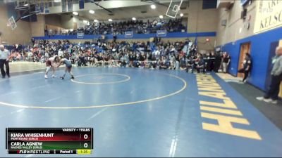 115lbs Champ. Round 3 - Carla Agnew, Naches Valley (Girls) vs Kiara Whisenhunt, Montesano (Girls)