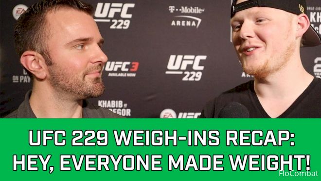 UFC 229 Weigh-Ins Recap: McGregor, Khabib Make Weight, Ladd Gives Scare