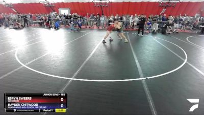 182 lbs Quarterfinal - Espyn Sweers, Wisconsin vs Hayden Chitwood, Mukwonago High School Wrestling