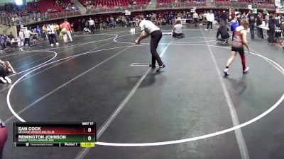 100 lbs Cons. Round 4 - Remington Johnson, Brady Youth Wrestling vs Ean Cock, McCook Wrestling Club