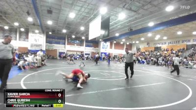 106 lbs Cons. Round 7 - Xavier Garcia, Clovis West vs Chris Qureshi, Fountain Valley