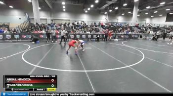 100 lbs Cons. Round 2 - Mackenzie Graves, AR vs Abigail Mendoza, TX