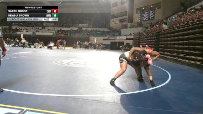 235 lbs Quarterfinal - Sarah Hodge, Chester vs Ke'asia Brown, Marlboro County