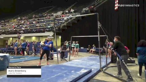 Avery Greenberg - Women's Pairs, Lake City Twisters - 2021 Women's Xcel Region 4 Championships