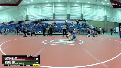 98 lbs Cons. Round 3 - Gaelle Cid, Toss Em Up Wrestling Academy vs Jacob Kruse, Michigan Matcat Wrestling Club