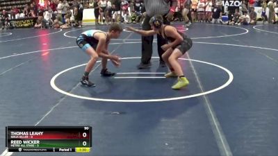 90 lbs Round 2 (4 Team) - Thomas Leahy, Ninja Killer vs Reed Wicker, Metro All Stars