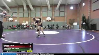 125 lbs Semifinal - Karianne Baldwin, Glacier Peak vs Hanna Crew, Arlington