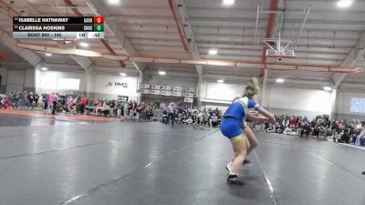 140 lbs Cons. Round 5 - Isabelle Hathaway, Garrett vs Clarissa Hoskins, Clermont Northeastern High School