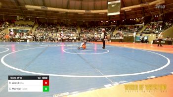 40 lbs Round Of 16 - Brady Wood, Oklahoma Wrestling Academy vs Christopher Moreno, Hawkeye WC