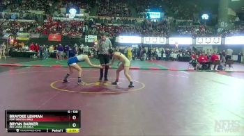 G - 120 lbs Champ. Round 1 - Braydee Lehman, Fort Benton Girls vs Brynn Barker, Red Lodge Hs Girls