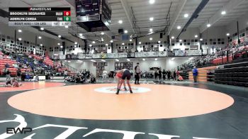 126 lbs Round Of 16 - Brooklyn Segraves, Broken Arrow JH Girls vs Aderlyn Cerda, Tahlequah JH Girls
