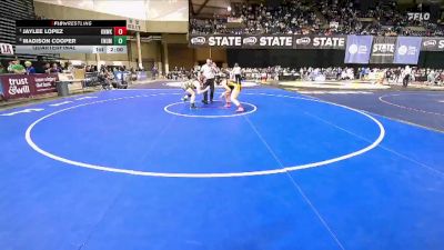 Girls 3A 170 lbs Quarterfinal - Jaylee Lopez, Kennewick (Girls) vs Madison Cooper, Enumclaw (Girls)