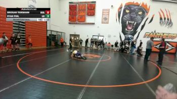 105 lbs Quarterfinal - Brogan Tidemann, Worland Middle School vs Ryan Pihl, Laurel Middle School