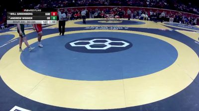 D2-285 lbs Semifinal - Will Greenberg, Hawken vs Andrew Winner, Greenville