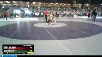 67 lbs Cons. Round 3 - Cody Sieminski, Sweet Home Mat Club vs Aiden Wilhelm, Newberg Mat Club