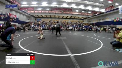 52 lbs Consi Of 8 #1 - Chance Chill, Perry Wrestling Academy vs Torrin Thomas, Southmoore SaberCats Wrestling