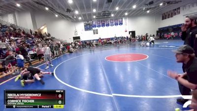 84 lbs Round 3 - Cormick Fischer, Eastside United vs Nikolai Mysierowicz, Windy City Wrestlers