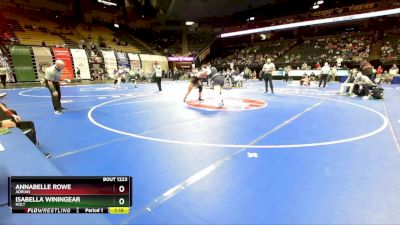 235 Class 1 lbs Quarterfinal - Annabelle Rowe, Adrian vs Isabella Winingear, Holt