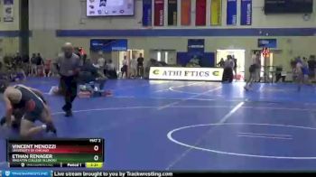 141 lbs Champ. Round 1 - Ethan Renager, Wheaton College (Illinois) vs Vincent Menozzi, University Of Chicago