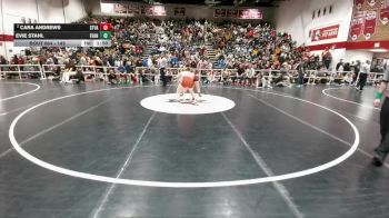 145 lbs 1st Place Match - Evie Stahl, Evanston vs Cara Andrews, Star Valley