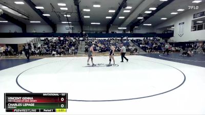 157 lbs Cons. Round 2 - Vincent Genna, The College Of New Jersey vs Charles Lepage, Messiah