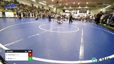 52-55 lbs Quarterfinal - Archer Hardison, Verdigris Youth Wrestling vs Jayden Brant, Caney Valley Wrestling