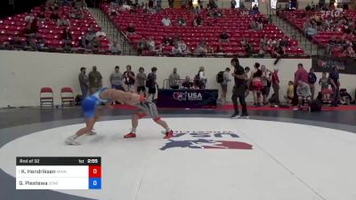 57 kg Rnd Of 32 - Kenneth Hendriksen, Minnesota Gold Wrestling Club vs George Piestewa, Stars And Stripes Wrestling Club