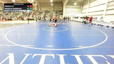 132 lbs Consi Of 32 #1 - Isabella Le, VA vs Brueklyn Truempler, WY